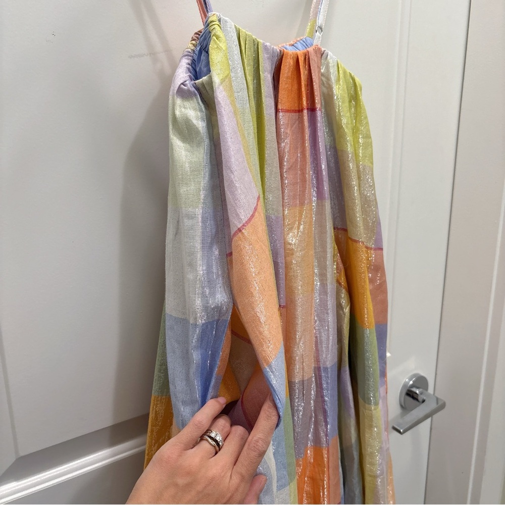 Pilcro Anthropologie Iridescent Patchwork Maxi Dress XS NWT - Picture 8 of 13